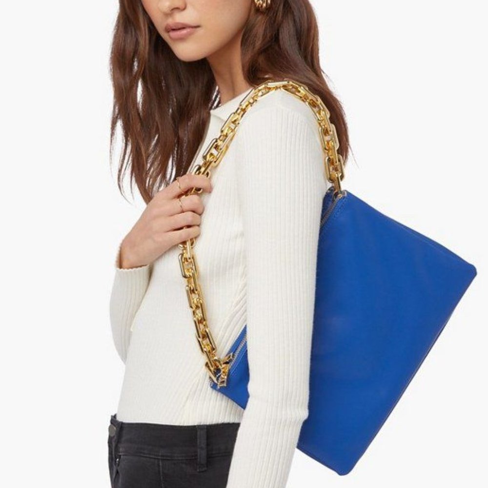 Just Fab Faux Leather Chain Shoulder Bag